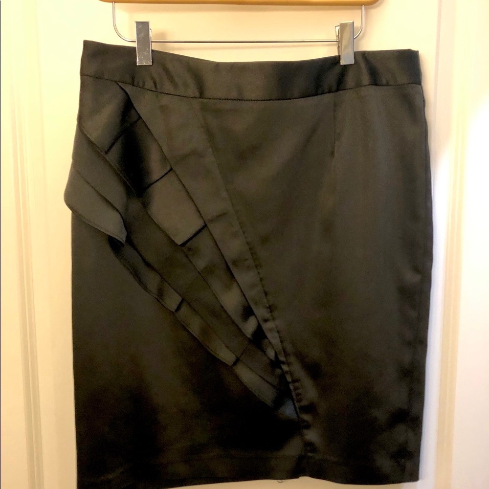 APT.9 Black Satin Look Skirt